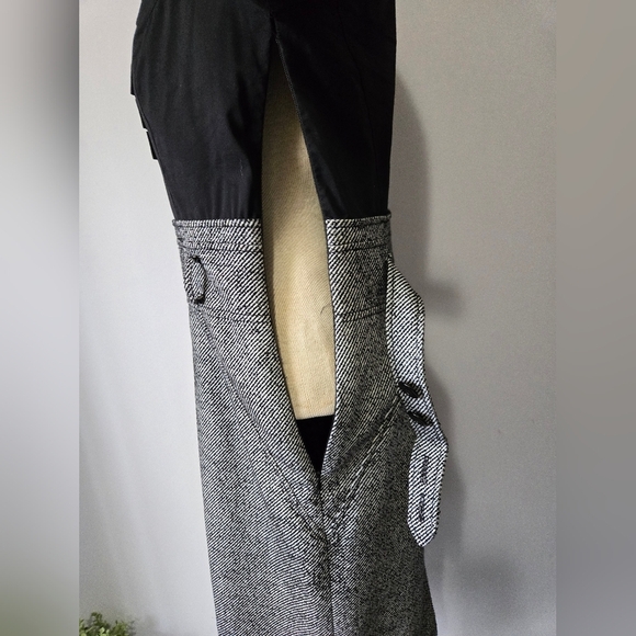Ecocci Black and Grey Ruffled Cotton Top And Wool Blend Bottom Dress. Size 0 - Picture 9 of 13